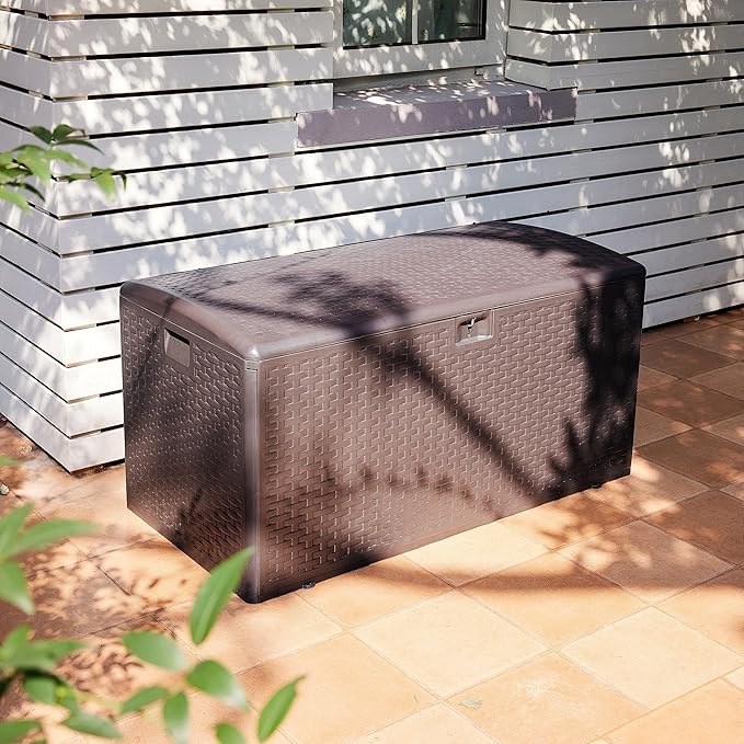 Amazon Basics Outdoor Storage Deck Box, Weather-Resistant, 99 Gallon, - Image 7