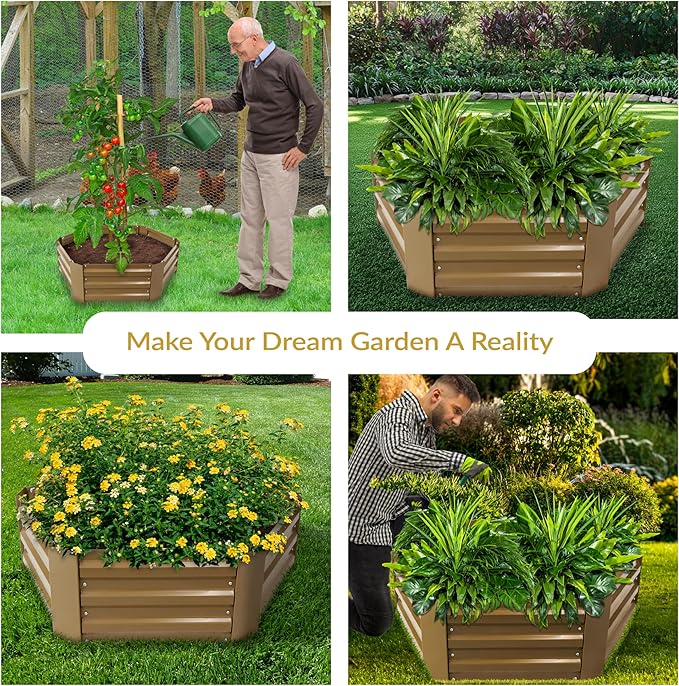 Sunnydaze 11.75" H Raised Metal Garden Bed - Image 4