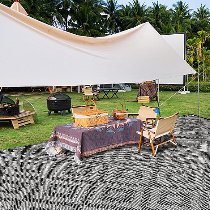 SAND MINE Waterproof Outdoor Rug 6x9 ft, Plastic Reversible Rug, Modern Area Rug - Image 7