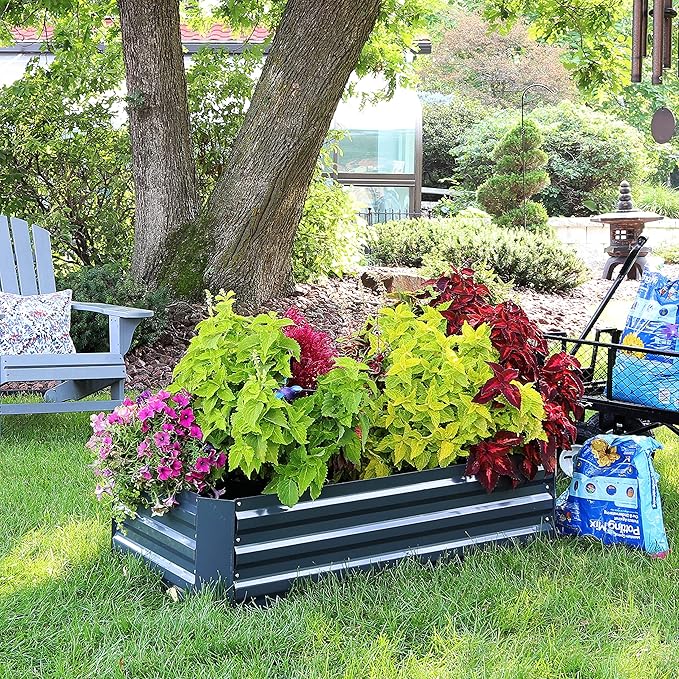 Sunnydaze 11.75" H Raised Metal Garden Bed - Image 7