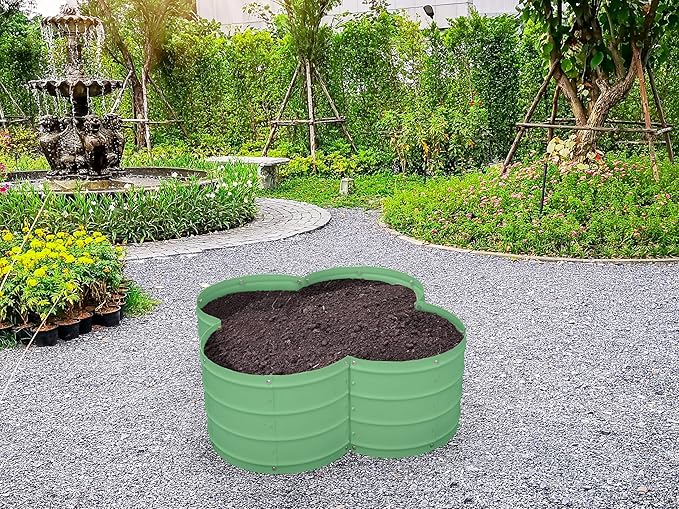 Plant & Plot Galvanized Raised Garden Beds Outdoor // 3×3×1 ft Planter Raised - Image 6