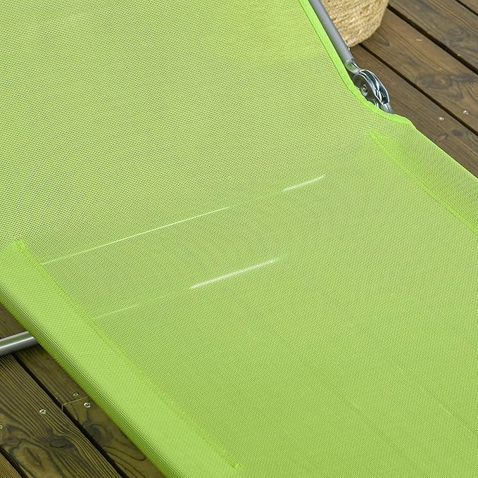 Outsunny 2 Piece Folding Chaise Lounge Chairs, Pool Sun Tanning Chairs - Image 7