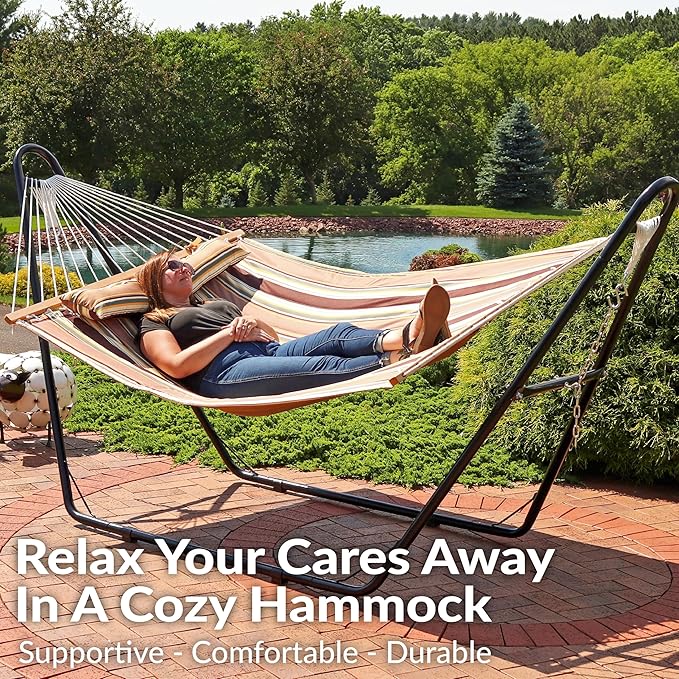 Sunnydaze Quilted Outdoor Hammock - Image 4