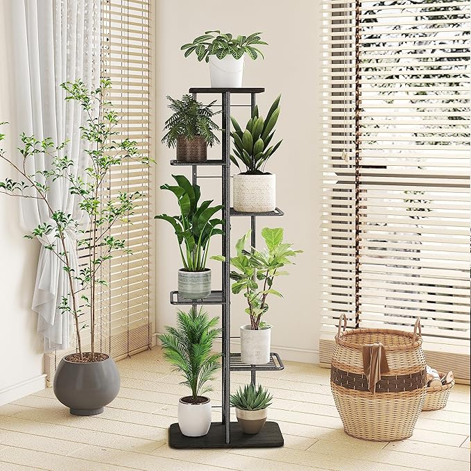 Simple Trending Plant Stand Shelf Indoor Outdoor Waterproof, 6-Tier 7 Potted - Image 4