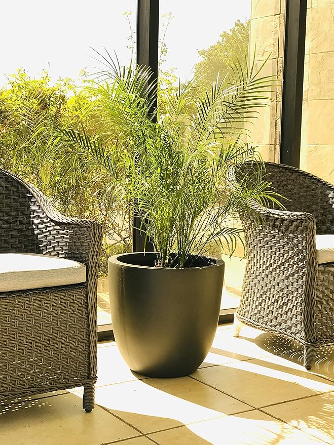 Kante 18 Inch Dia Round Concrete Planter, Indoor Outdoor Large Plant Pot - Image 10