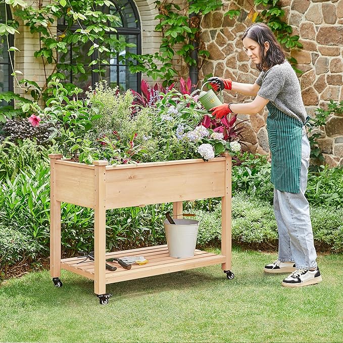 Yaheetech 42x23x33in Wooden Raised Garden Bed - Image 2