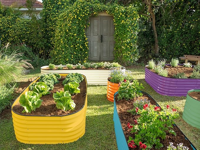 9-in-1 Galvanized Steel Raised Garden Bed // 8×2×1.5 ft Modular Planter - Image 3