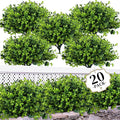 20 Bundles Artificial Greenery Boxwood Plants, Fake Plant by ColoPlay